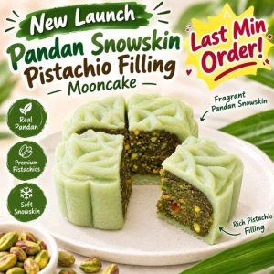 Premium Pandan Pistachio Mooncake