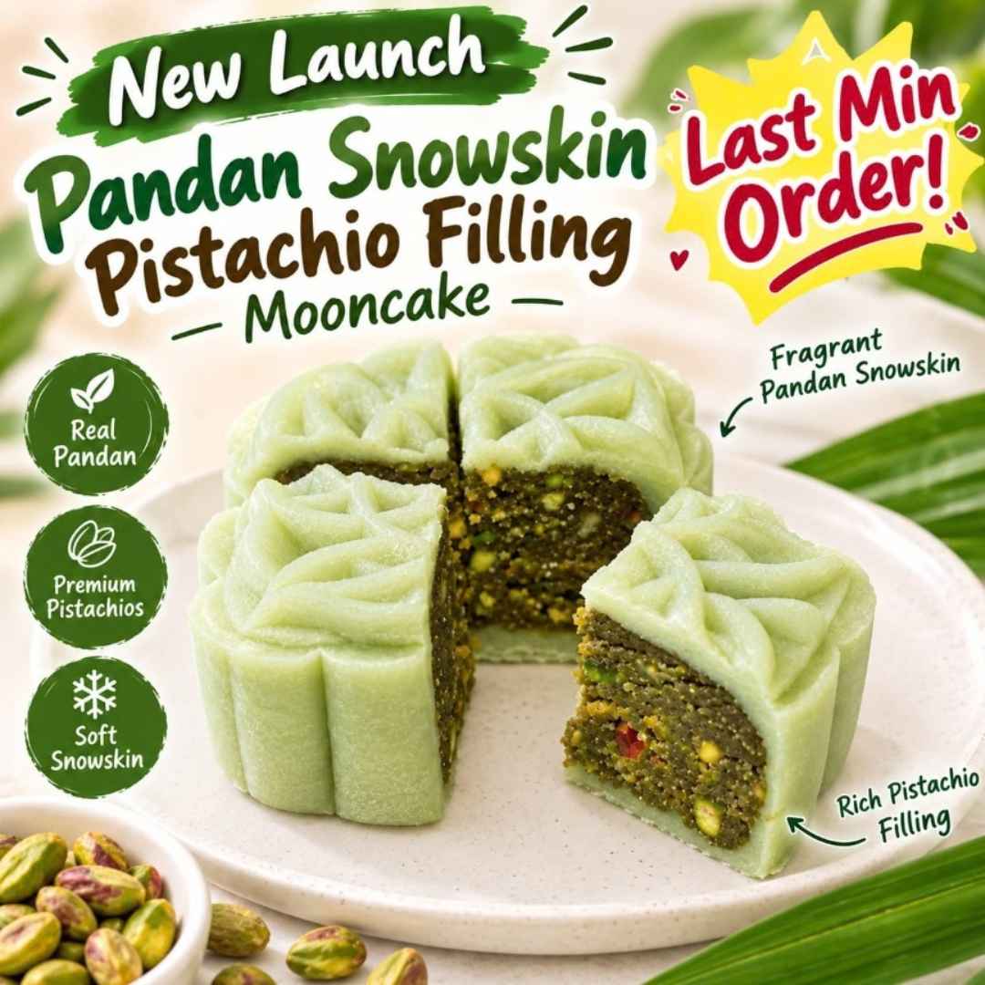 Premium Pandan Pistachio Mooncake